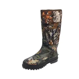 Botas de caza impermeables para hombre, Botas de lluvia de goma aislantes, de neopreno