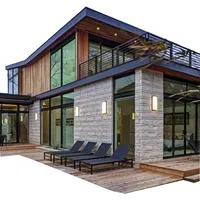 Casa de ensueño personalizada de lujo y alta calidad estructura de acero ligera villa casas prefabricadas