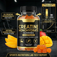 OEM/ODM Nutrition sportive Gummies pour l'entraînement Musculation Compléments de santé Créatine monohydratée Saveur mangue pour adultes Femmes Hommes