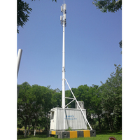 โรงงาน25เมตร40เมตรความสูงเครือข่ายมือถือ Gsm การสื่อสาร Monopole สถานีฐานโทรคมนาคมเหล็ก Wifi เสาอากาศหอสัญญาณ
