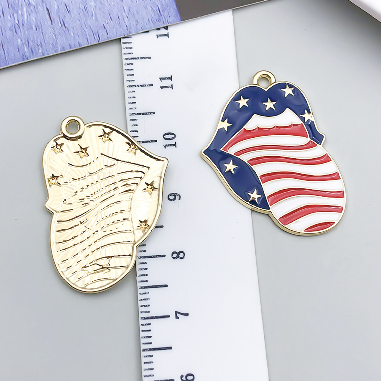 1 KC Gold Blue Drop Oil US Independence Day Tongue