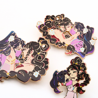 Bros Enamel Karakter Anime Kustom, Pin Kerah Kartun Logam, Lencana Pin Enamel yang Dapat Disesuaikan