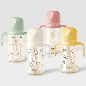 子供用ストローとハンドル付きPPSUシッピーカップ、BPAフリーベビーウォーターボトル - Product Image 1