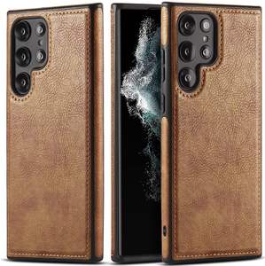 Funda de cuero PU Vintage de lujo S25 Edge Slim Soft Grip antideslizante a prueba de golpes TPU funda de teléfono para <span class=keywords><strong>Samsung</strong></span> Galaxy S23 S24 S25 Ultra - Product Image 2