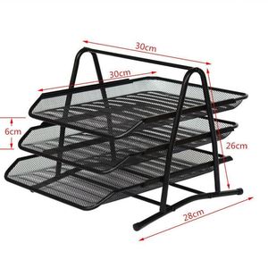 Office Stationery Desktop File Organizer <b>Foldable</b> Mesh Metal <b>Desk</b> Paper Document Letter Tray Ith Handle Office Rganization - Product Image 3
