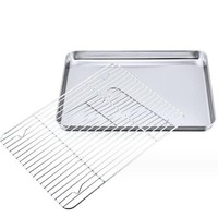 Plateau de cuisson en acier inoxydable avec grille de refroidissement