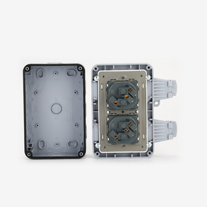 Outdoor Waterproof <strong>Socket</strong> IP66 <strong>Bathroom</strong> Wall Switch Double European Standard French <strong>Socket</strong> Rainproof Charging Plug Row - Product Image 5