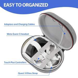 Sac de transport portable avec fermeture éclair, en EVA, pour Meta <span class=keywords><strong>Quest</strong></span> VR3 3VR Oculus <span class=keywords><strong>Quest</strong></span> 3 - Product Image 3