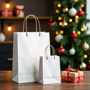 Bolsas de Papel Ecológicas Personalizables y Reciclables de Varios Tamaños, Bolsa de Papel Blanca para Empaquetado Minorista - Product Image 6