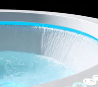 Ronde 2 Spa Whirlpool Spa Baignoires Yacuzzi 360 Degrés Pleine Cascade PVC Vague Piscine Jacuzzier Baignoire Sexy Douche Fille