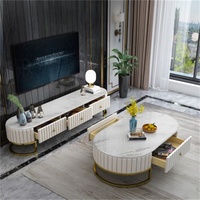 Moderne nordique salon table basse simple en acier inoxydable table basse