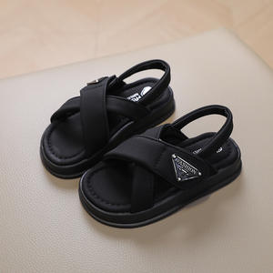 <span class=keywords><strong>Sandales</strong></span> pour enfants, été 2024, nouvelles chaussures de plage pour garçons et filles, légères, décontractées, fermeture velcro, dessus en PU, semelle souple, tendance - Product Image 2