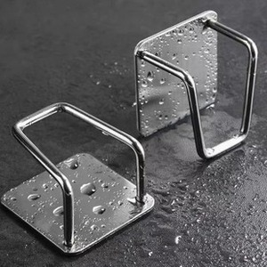 Sponge Drain Rack Stainless Steel Suction Cup Kitchen Sink Storage Shelf Hanging Organizer For Dishcloths And Cleaning Tools - Product Image 5