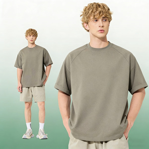 High Quality Custom Logo Solid Color Men's <b>Hip</b> Hop Style 100% Cotton Garment Dyed Breathable Short Sleeve O-Neck T-Shirts - Product Image 2