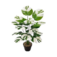 OH ARTS-Feuille artificielle de tortue, en pot, de haute qualité, décor de jardin, bureau, maison, feuilles tropicales