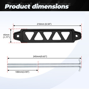 Aluminum Alloy Battery Mounting <b>Bracket</b> 5-Hole Triangular Design With Hooks And Silicone Pads For Car Modification - Product Image 2
