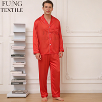 Ensemble de pyjama en satin de soie à manches longues pour femme Fung 6001, taille élastique, respirant, lisse, décontracté, printemps/hiver, pour demoiselle d'honneur