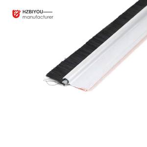 Joint d'étanchéité <span class=keywords><strong>de</strong></span> <span class=keywords><strong>porte</strong></span> en aluminium moderne avec <span class=keywords><strong>brosse</strong></span>, installation par vis, insonorisant et facile <span class=keywords><strong>à</strong></span> installer pour la prévention des courants d'air - Product Image 4