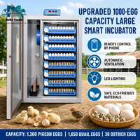 Incubateur automatique grande capacité 1000 œufs avec double alimentation et contrôle intelligent pour l'éclosion de volailles