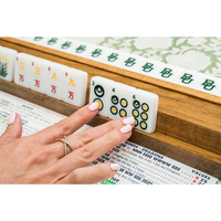 Jeu de Mahjong Blanc Gravé West Wind – Tuiles de Mahjong Américaines en Acrylique Personnalisées Baylor University pour Divertissement et Fêtes