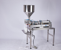 Remplisseuse semi-automatique horizontale à piston pneumatique / Distributeur de liquides et de pâtes, machine de remplissage de jus, remplisseuse de bouteilles, remplisseuse d'eau en verre