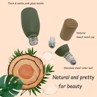 Flacon roll-on en verre de 12 ml, luxe, écologique, pour huiles essentielles, sérums, gouttes pour les yeux, parfums, couleurs rose et vert personnalisables – Meilleures ventes