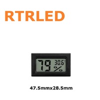 Termometer Higrometer Digital Persegi Panjang XF002 Kompatibel dengan Printer 3D Bambu Lab, Suku Cadang Perangkat Keras DIY Enclosure