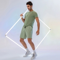 Shorts de sport personnalisables Yutuo pour hommes, au-dessus du genou, avec poche arrière zippée pour téléphone, respirants et à séchage rapide