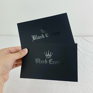 Custom Deluxe UV nero carta carta di carta opaca di istruzioni per la cura dei gioielli carta Deluxe <span class=keywords><strong>grazie</strong></span> piccola creazione di biglietti da visita - Product Image 4