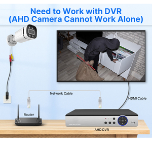 Caméra analogique AHD avec capteur Sony 5MP avec microphone, compatible avec les formats coaxial TVI CVI, couleur pleine - Product Image 6