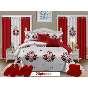 Wholesale <strong>Bedding</strong> <strong>Sets</strong> <strong>with</strong> <strong>Matching</strong> <strong>Curtains</strong> 24 Pieces <strong>Curtain</strong> <strong>Bedding</strong> <strong>Set</strong> Bedspread <strong>Set</strong> Queen Size for Home Use - Product Image 1