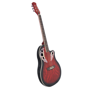 <span class=keywords><strong>Guitarra</strong></span> Electroacústica con Tapa de Madera Contrachapada de Tilo Rojo Vibrante de 41 Pulgadas para Principiantes - Product Image 3