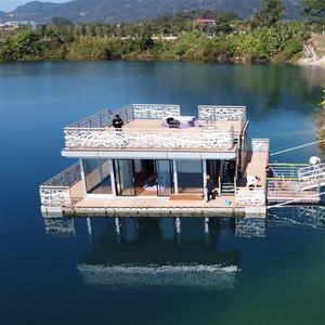 Prix d'usine Maison flottante de luxe préfabriquée en acier et aluminium, <span class=keywords><strong>quai</strong></span> flottant, maison <span class=keywords><strong>sur</strong></span> l'eau pour la famille, vente chaude aux États-Unis - Product Image 3