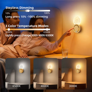 مصباح ليلي لاسلكي حديث يعمل بمستشعر الحركة، قابل لإعادة الشحن عبر USB، مصباح حائط يعمل باللمس، إضاءة LED لغرفة النوم وجانب السرير للمنزل - Product Image 4