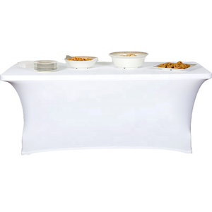 Bán Buôn Bàn Bìa Được Trang Bị <span class=keywords><strong>Spandex</strong></span> Trắng Buffet Bảng Bìa - Product Image 1