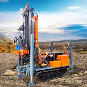 새로운 디자인 유압 공기 동력 공압 회전 물 우물 드릴링 리그 160m 180m 200m 크롤러 DTH 시추공 드릴링 머신 - Product Image 1