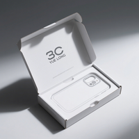 Caja de Embalaje de Papel Personalizada para Exhibición de Productos 3C, Caja de Embalaje de Papel con Etiqueta Colgante para Envío de Productos por Correo para Tiendas