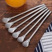 Cuillère-filtre en acier inoxydable 304, réutilisable et détachable, pour Yerba Mate, accessoires pour bar et fête