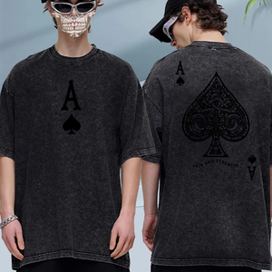 T-shirt da Uomo Stile Street 2025 Oversize 100% Cotone 5 Colori Lavato Morbido Estivo Spedito da <span class=keywords><strong>New</strong></span> <span class=keywords><strong>York</strong></span> - Product Image 1