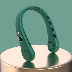 <b>Portable</b> <b>Neck</b> With Digital Display, 5 Speed Hands-Free Bladeless Usb Rechargeable Cooling <b>Fan</b> for Outdoor Sports - Product Image 4