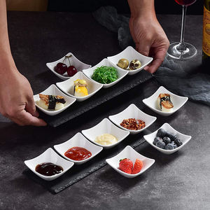 Juego de tazones con compartimentos para el hogar, Set de tazones con bandeja rectangular de pizarra, juego de tazas esenciales, 10 Uds. - Product Image 6