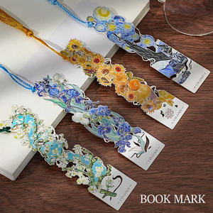 Famoso segnalibri pittura a olio squisito smalto morbido segnalibro in metallo cavo dorato Vintage segnalibro per regali Souvenir - Product Image 3