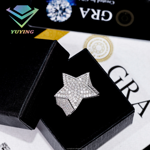 แหวนฮิปฮอปทรงดาวเงินแท้ 925 ชุบทอง 18k ประดับเพชรโมอิสซาไนต์สี D ระดับ VVS สไตล์หรูหราสำหรับผู้หญิง มีสินค้าในสต็อก - Product Image 5