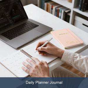 Agenda quotidien à impression personnalisée Agenda 2026 Objectifs scolaires universitaires Carnet A5 pour étudiant Journal hebdomadaire mensuel en spirale - Product Image 4