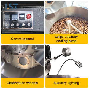 1kg Stainless Steel Fully Automatic <strong>Coffee</strong> <strong>Roaster</strong> Machine Temperature Control Small Gas/Electric Powered Household Use 220V - Product Image 4