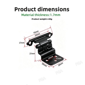 Modern Cabinet Hinge Soft Closing Furniture <b>Door</b> Hinge Adjustable Metal Hardware for Wardrobe Drawer Staircase - Product Image 2