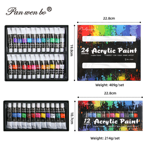 <span class=keywords><strong>Pintura</strong></span> Acrílica Profesional Panwenbo, Juego de <span class=keywords><strong>Pintura</strong></span> Acrílica de 24 Colores, 12 ml por Tubo - Product Image 5
