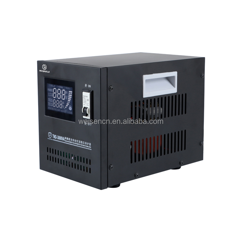 Weisen TND-3KVA 220v AC <strong>Automatic</strong> <strong>Voltage</strong> <strong>Stabilizer</strong> <strong>3000W</strong> 3KVA Single Phase Servo Motor Power Regulator