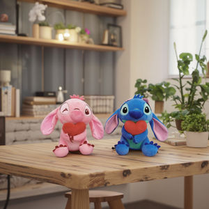 Aşk kalp dikişler mavi dolması hayvanlar çift bebek doğum günü sevgililer hediyeler ünlü karikatür karakter peluş oyuncaklar - Product Image 3