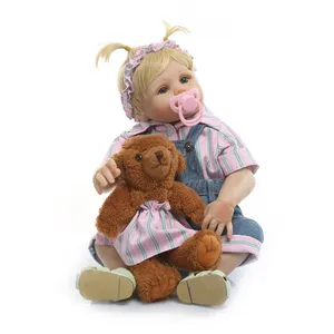 NPK48CM全身SIlicone生まれ変わった赤ちゃん人形バスおもちゃリアルな新生児プリンセス赤ちゃん人形Bonecas Bebes Reborn Menina